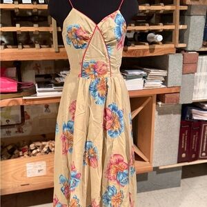 Vintage Floral Spaghetti Strap Dress